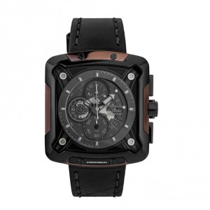 Alexandre Christie AC 3039 Bronze Black Leather Man MCLZBBA